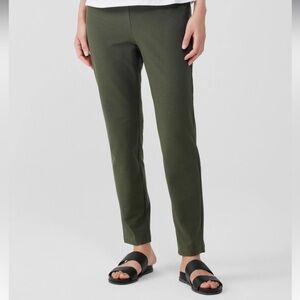 Eileen Fisher Pants Women's Large Green Pull On Skinny Workwear Career Office
